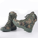 LAHORS Outdoor Training Men Tactical Boots High-Top Desert Shoes Camouflage Combat Hunting Climbing Botas Hiking Shoes