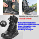 LAHORS Lightweight Cowhide Leather Tactical Boots Men's Boots Desert Combat Boots Outdoor Hiking Boots Ankle Shoes Men