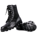 LAHORS Tactical Boots Men Training Special High-Top Shoes Outdoor Shock-Absorbing Hard-Soled High-Waist Hiking Botas