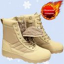 LAHORS Winter men shoes Tactical Boots Men Boots Special Force Desert Combat Boot Outdoor Hiking Boot Men Work Safty Shoe