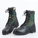 LAHORS Tactical Boots Men Training Special High-Top Shoes Outdoor Shock-Absorbing Hard-Soled High-Waist Hiking Botas